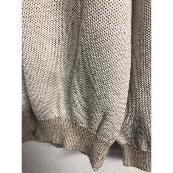 Men's TOMMY BAHAMA Sweater Cotton Long Sleeve Beige V Neck Pull Over Size XL - Picture 2 of 2